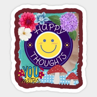 Happy Thoughts - Motivational Quotes Sticker